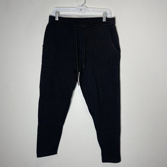 ESNTLS Mens Black Heavyweight Sweatpants Joggers Size Small - Picture 1 of 10